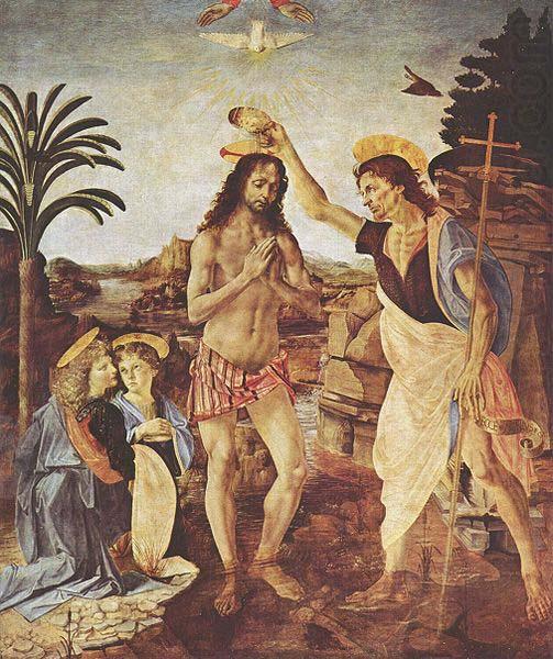 LEONARDO da Vinci The Baptism of Christ china oil painting image